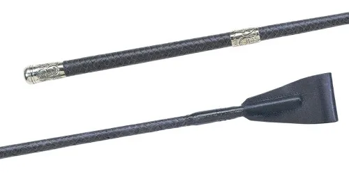 02095 Braided leather cover, ANTIQUE ferrules
