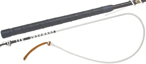 07317 4-in-hand Combi, CARBON composite, 32" spun lash with leather thong