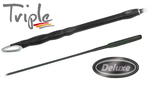 03023 Lacquered Nylon weave with TripleBalance-grip, flexible whip shaft, leather thong