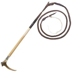 15004 Manilarohr blank, Hirschhorn-Krücke m. 150 cm Schlag